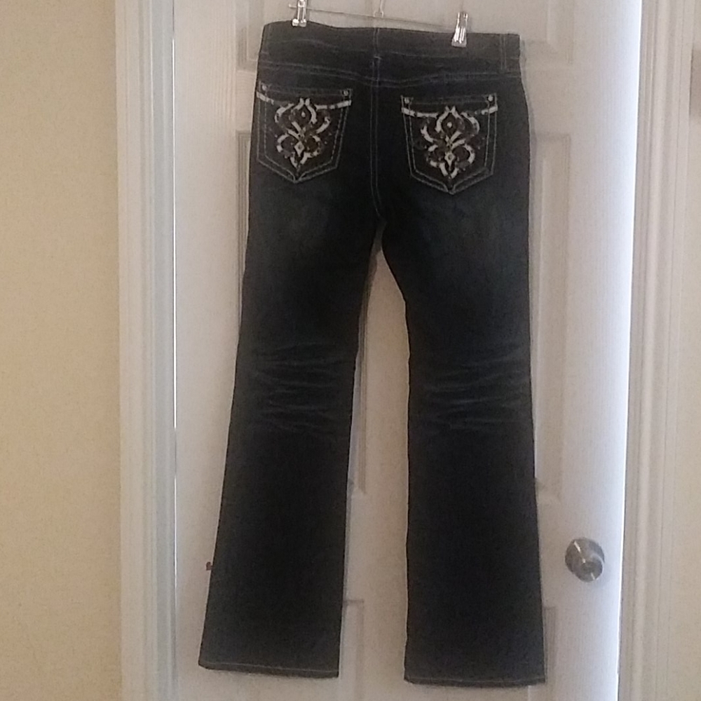 Love Nation Bootcut Rhinestone pocket jeans 12